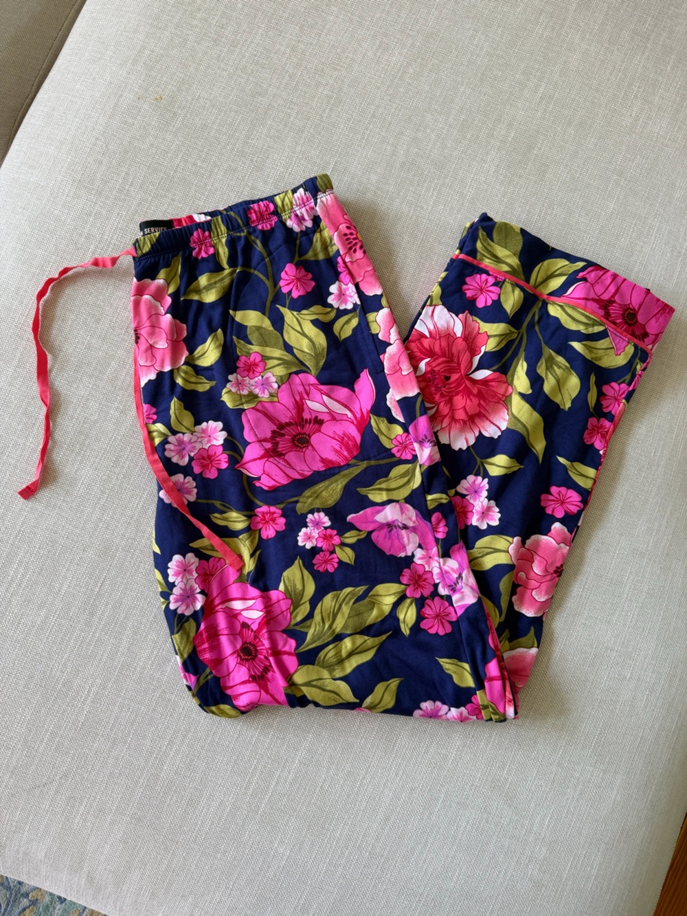 NWOT Room Service Pink & Blue Floral Pajama Set